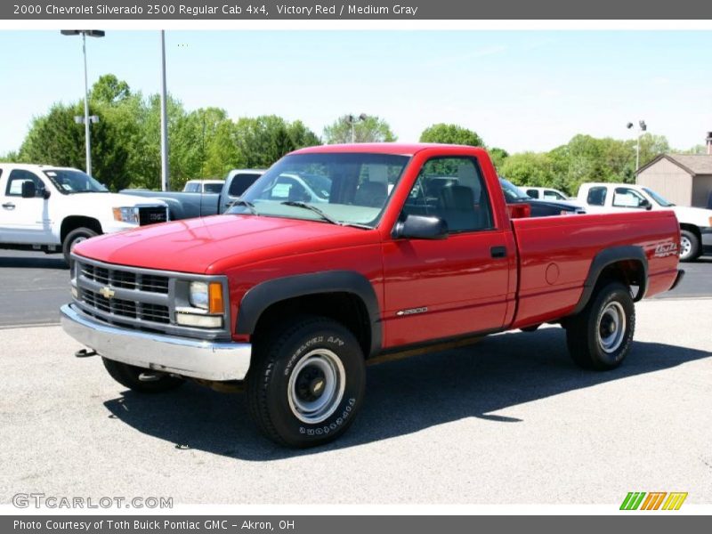 Victory Red / Medium Gray 2000 Chevrolet Silverado 2500 Regular Cab 4x4