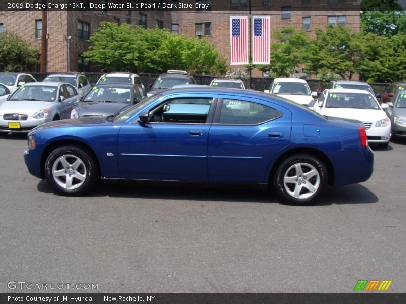 Deep Water Blue Pearl / Dark Slate Gray 2009 Dodge Charger SXT