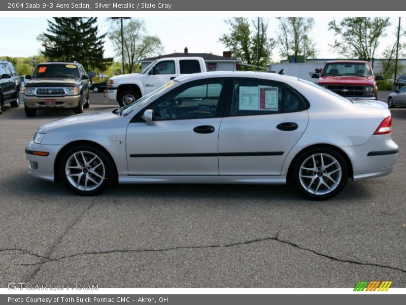 Silver Metallic / Slate Gray 2004 Saab 9-3 Aero Sedan