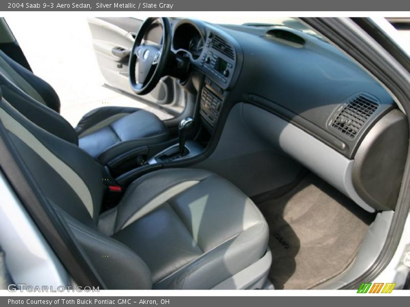 Silver Metallic / Slate Gray 2004 Saab 9-3 Aero Sedan