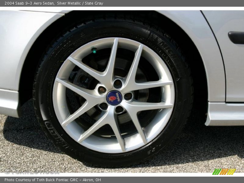 Silver Metallic / Slate Gray 2004 Saab 9-3 Aero Sedan