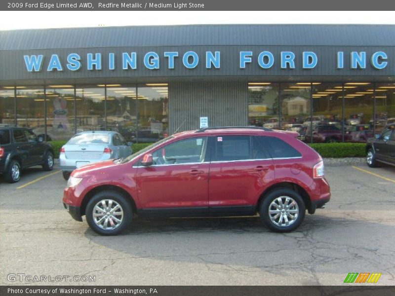 Redfire Metallic / Medium Light Stone 2009 Ford Edge Limited AWD