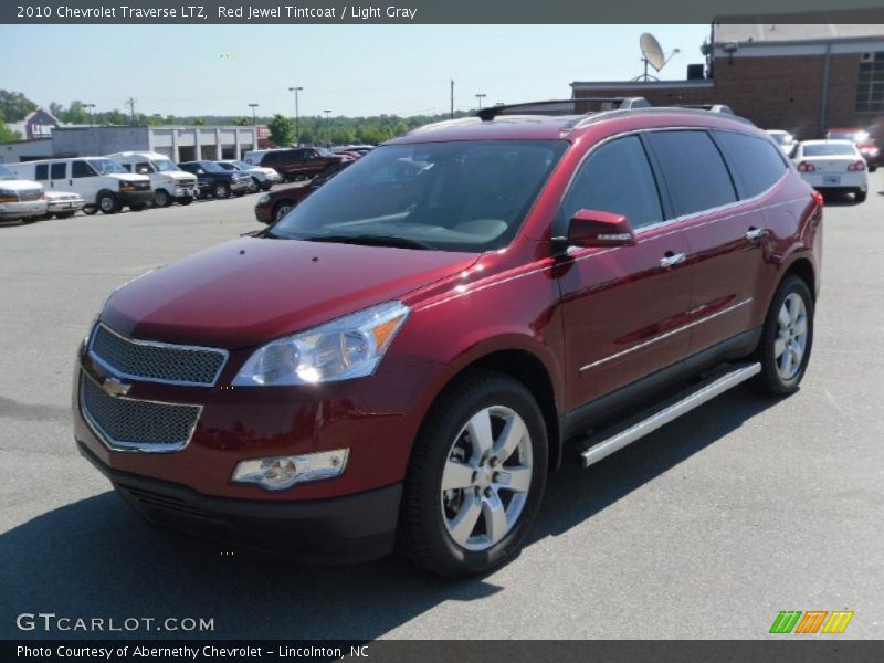 Red Jewel Tintcoat / Light Gray 2010 Chevrolet Traverse LTZ