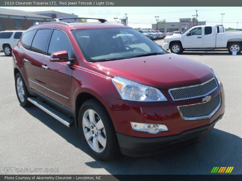 Red Jewel Tintcoat / Light Gray 2010 Chevrolet Traverse LTZ