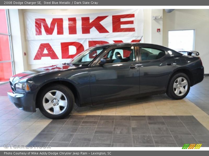 Steel Blue Metallic / Dark Slate Gray 2008 Dodge Charger SE