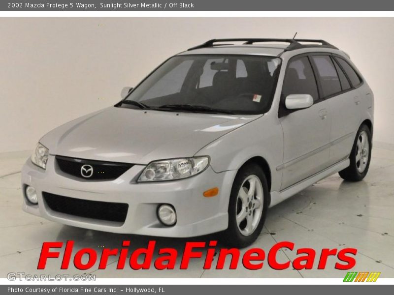 Sunlight Silver Metallic / Off Black 2002 Mazda Protege 5 Wagon