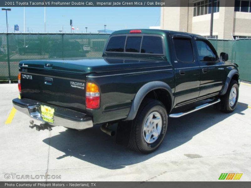 Imperial Jade Green Mica / Oak Beige 2001 Toyota Tacoma V6 PreRunner Double Cab