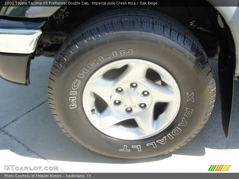 Imperial Jade Green Mica / Oak Beige 2001 Toyota Tacoma V6 PreRunner Double Cab