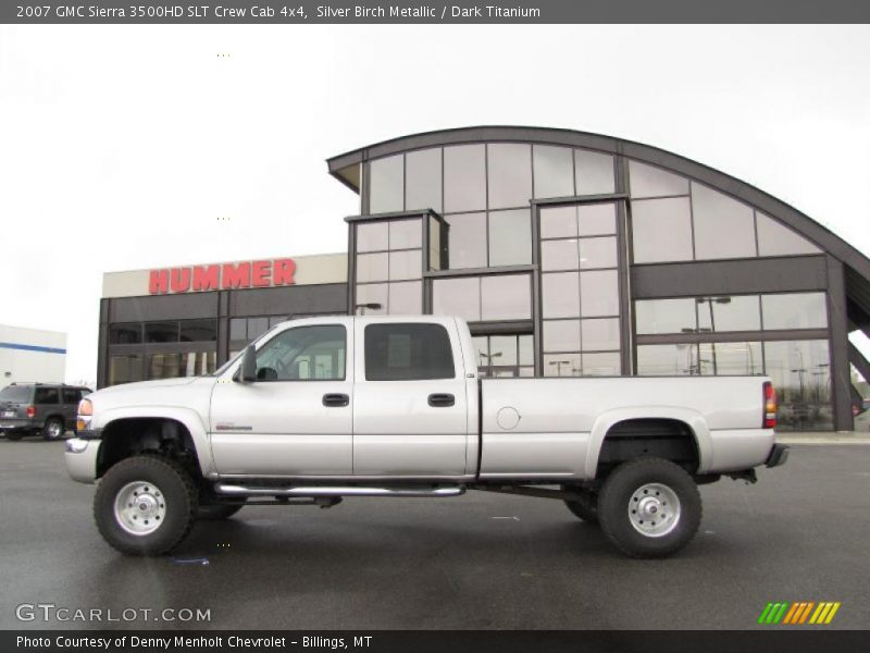 Silver Birch Metallic / Dark Titanium 2007 GMC Sierra 3500HD SLT Crew Cab 4x4