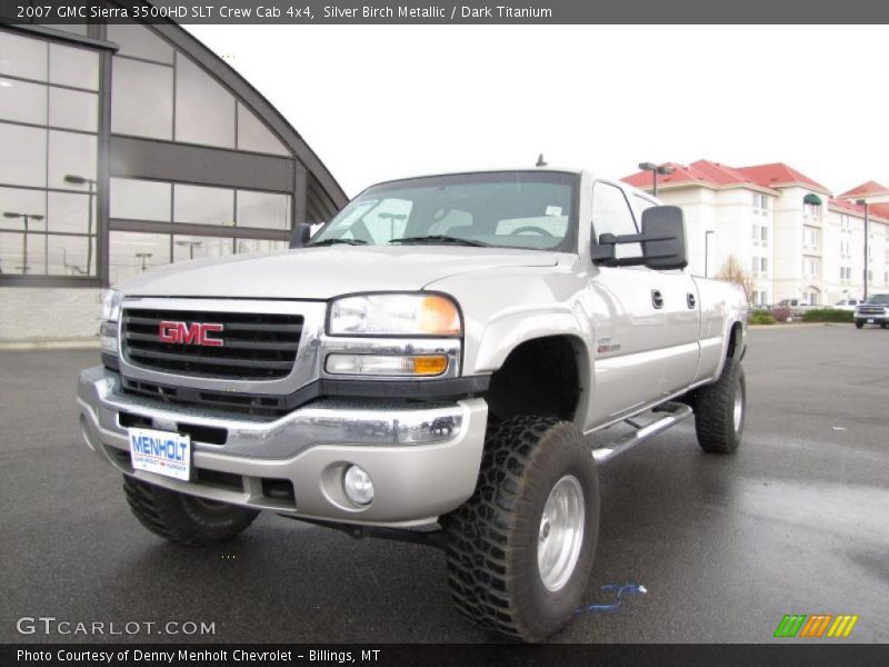 Silver Birch Metallic / Dark Titanium 2007 GMC Sierra 3500HD SLT Crew Cab 4x4