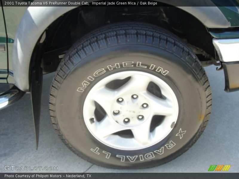 Imperial Jade Green Mica / Oak Beige 2001 Toyota Tacoma V6 PreRunner Double Cab