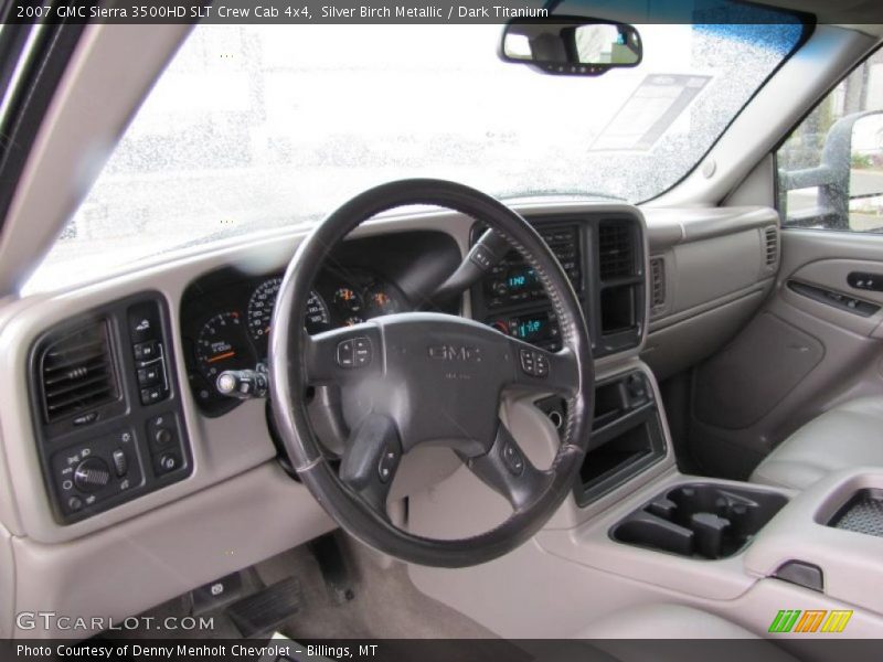 Silver Birch Metallic / Dark Titanium 2007 GMC Sierra 3500HD SLT Crew Cab 4x4