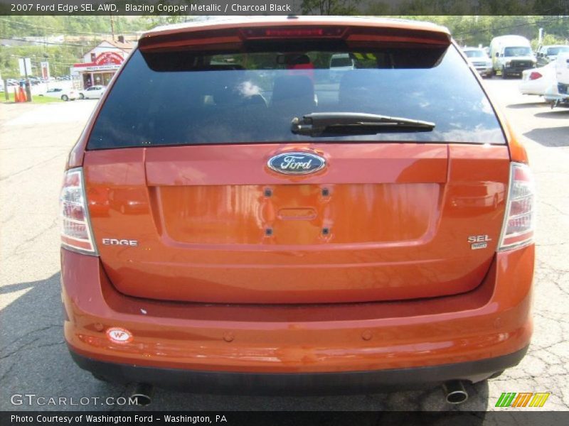 Blazing Copper Metallic / Charcoal Black 2007 Ford Edge SEL AWD