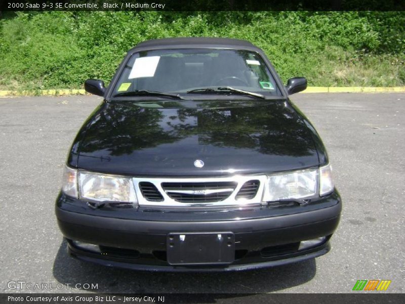 Black / Medium Grey 2000 Saab 9-3 SE Convertible