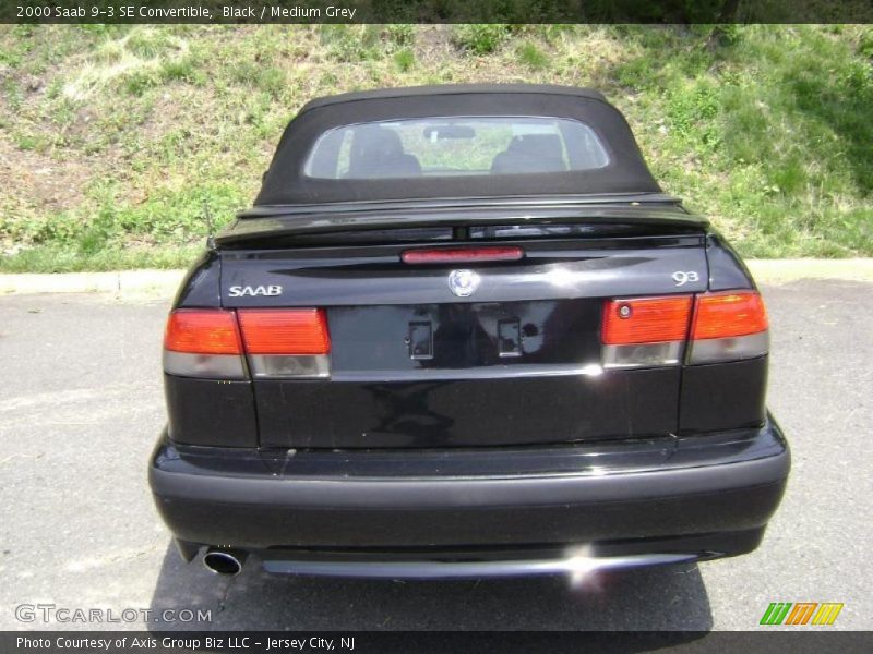 Black / Medium Grey 2000 Saab 9-3 SE Convertible