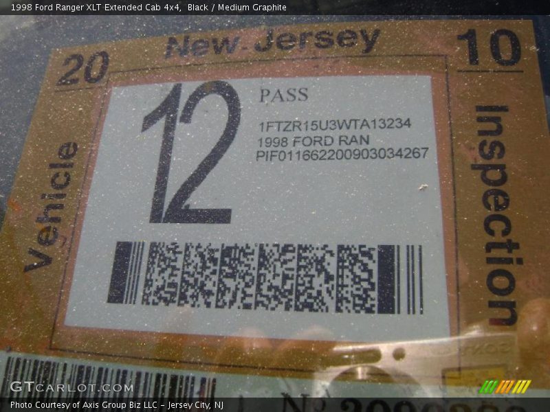 Black / Medium Graphite 1998 Ford Ranger XLT Extended Cab 4x4