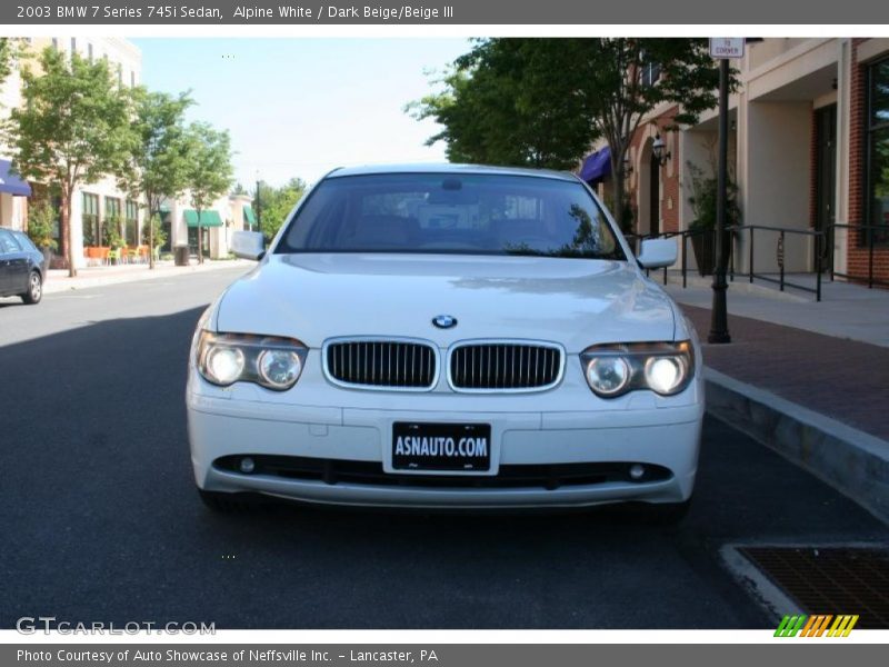 Alpine White / Dark Beige/Beige III 2003 BMW 7 Series 745i Sedan