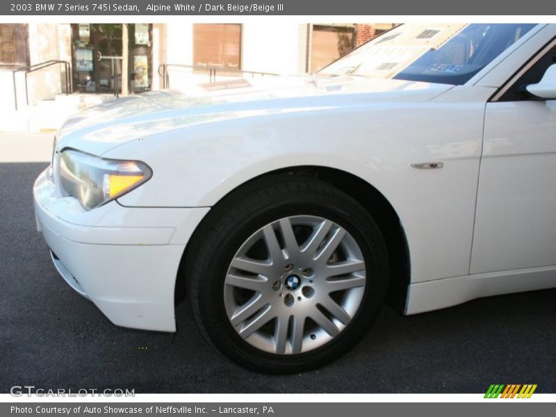 Alpine White / Dark Beige/Beige III 2003 BMW 7 Series 745i Sedan
