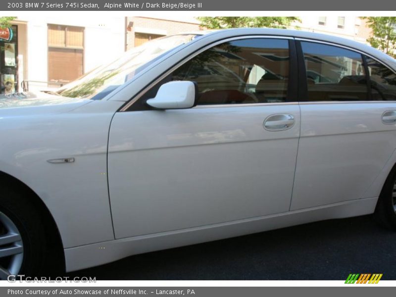 Alpine White / Dark Beige/Beige III 2003 BMW 7 Series 745i Sedan