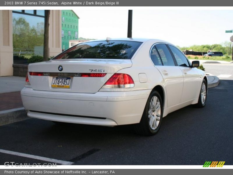 Alpine White / Dark Beige/Beige III 2003 BMW 7 Series 745i Sedan