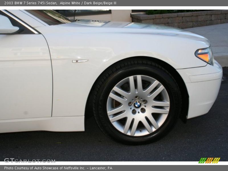 Alpine White / Dark Beige/Beige III 2003 BMW 7 Series 745i Sedan