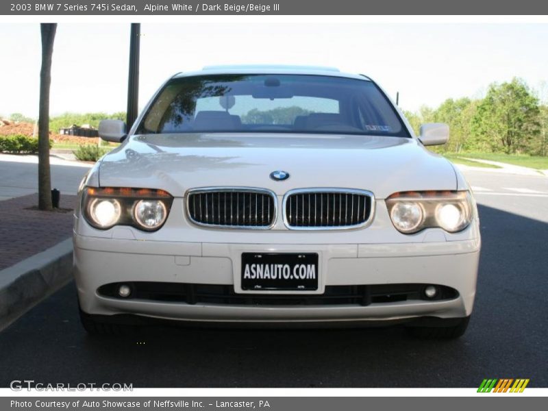 Alpine White / Dark Beige/Beige III 2003 BMW 7 Series 745i Sedan