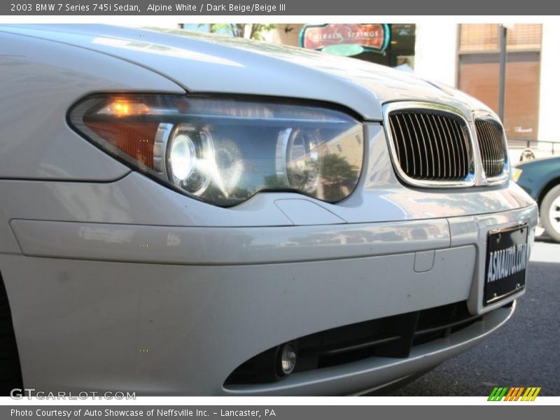 Alpine White / Dark Beige/Beige III 2003 BMW 7 Series 745i Sedan