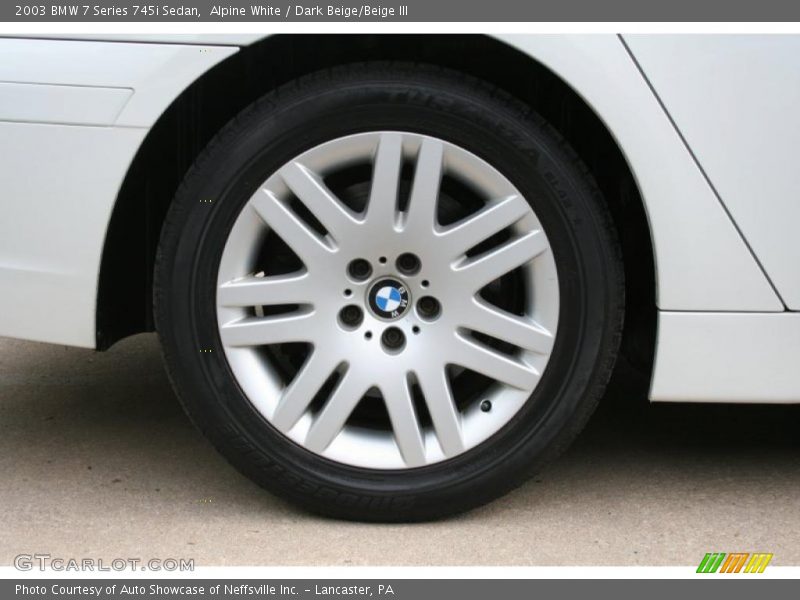 Alpine White / Dark Beige/Beige III 2003 BMW 7 Series 745i Sedan