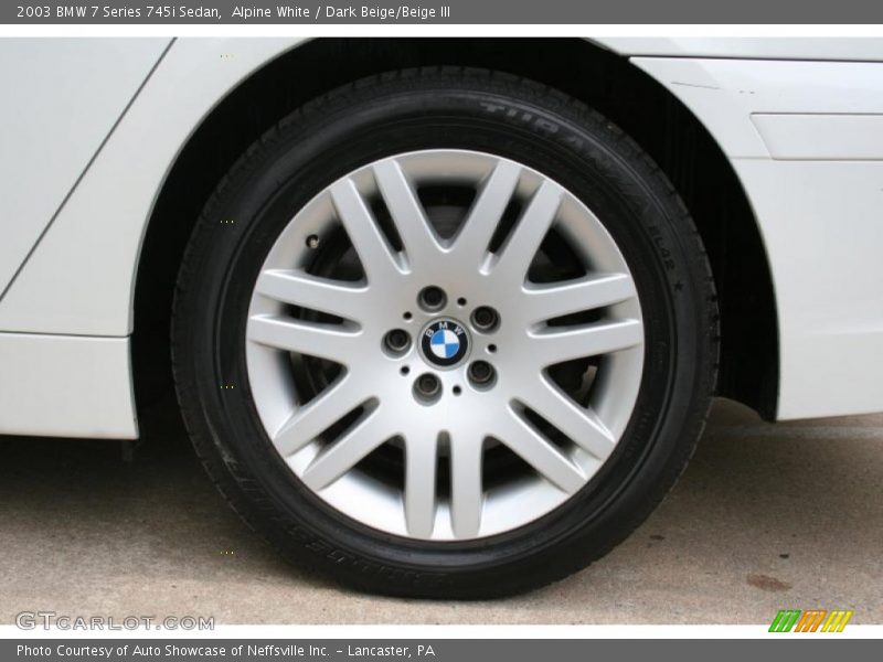Alpine White / Dark Beige/Beige III 2003 BMW 7 Series 745i Sedan