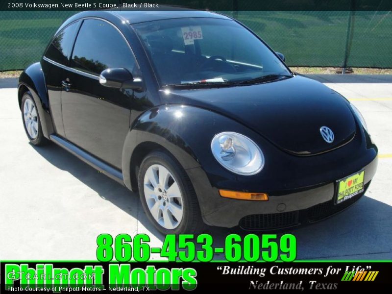 Black / Black 2008 Volkswagen New Beetle S Coupe