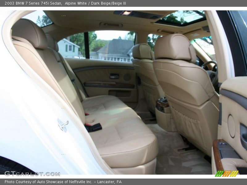 Alpine White / Dark Beige/Beige III 2003 BMW 7 Series 745i Sedan