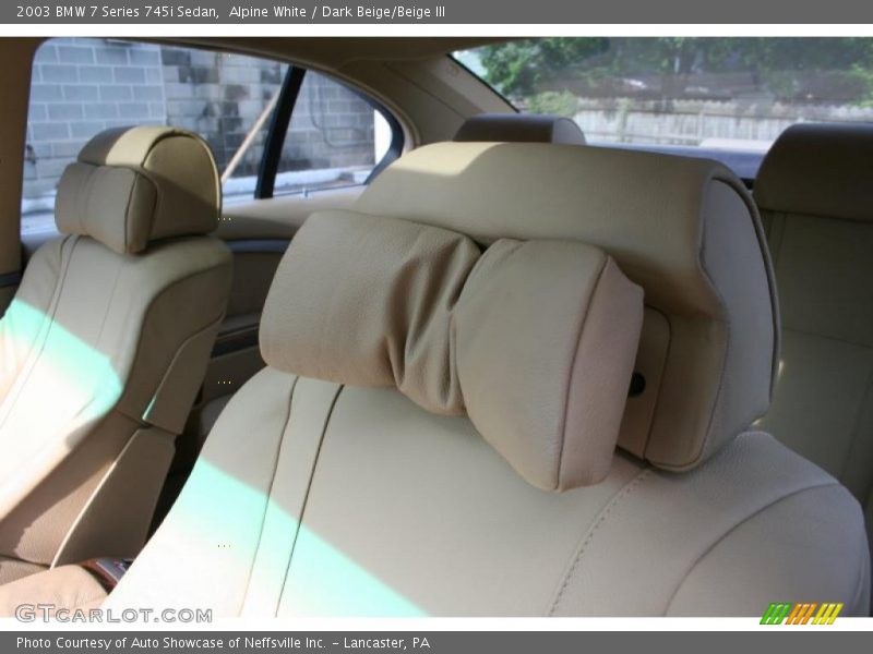 Alpine White / Dark Beige/Beige III 2003 BMW 7 Series 745i Sedan