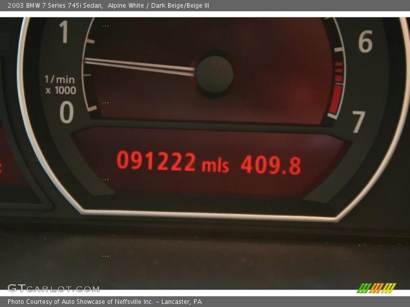 Alpine White / Dark Beige/Beige III 2003 BMW 7 Series 745i Sedan