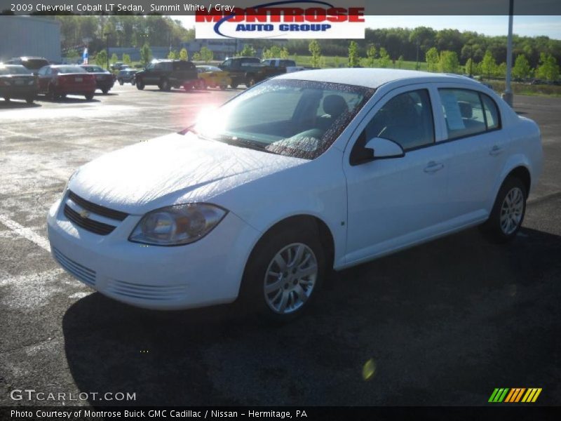 Summit White / Gray 2009 Chevrolet Cobalt LT Sedan