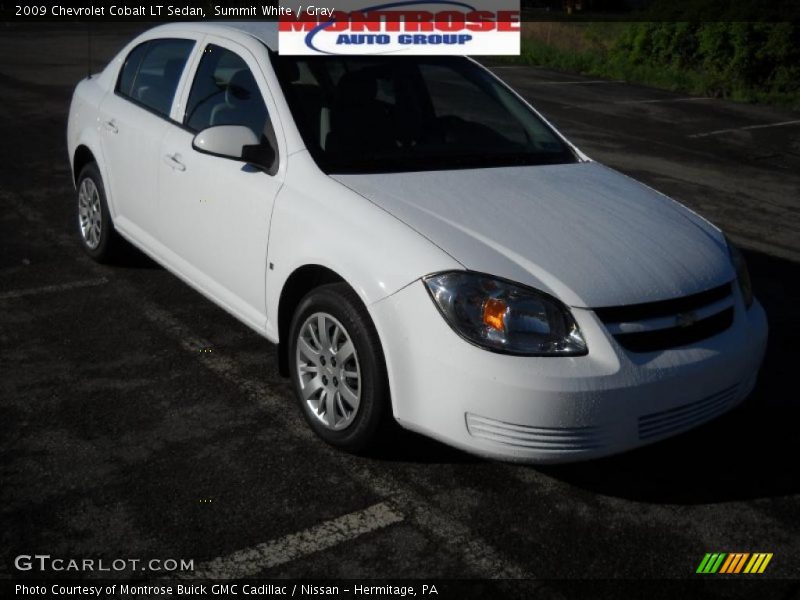 Summit White / Gray 2009 Chevrolet Cobalt LT Sedan