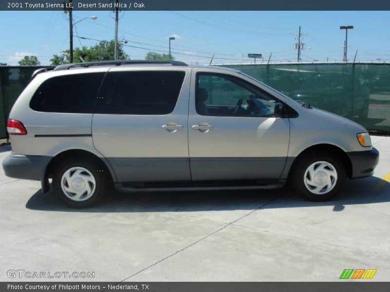 Desert Sand Mica / Oak 2001 Toyota Sienna LE