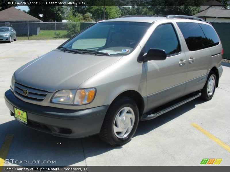 Desert Sand Mica / Oak 2001 Toyota Sienna LE