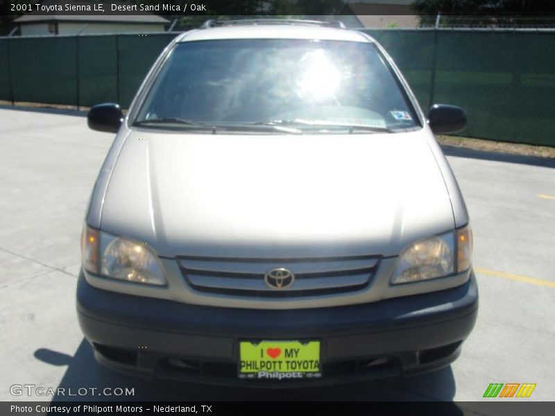 Desert Sand Mica / Oak 2001 Toyota Sienna LE