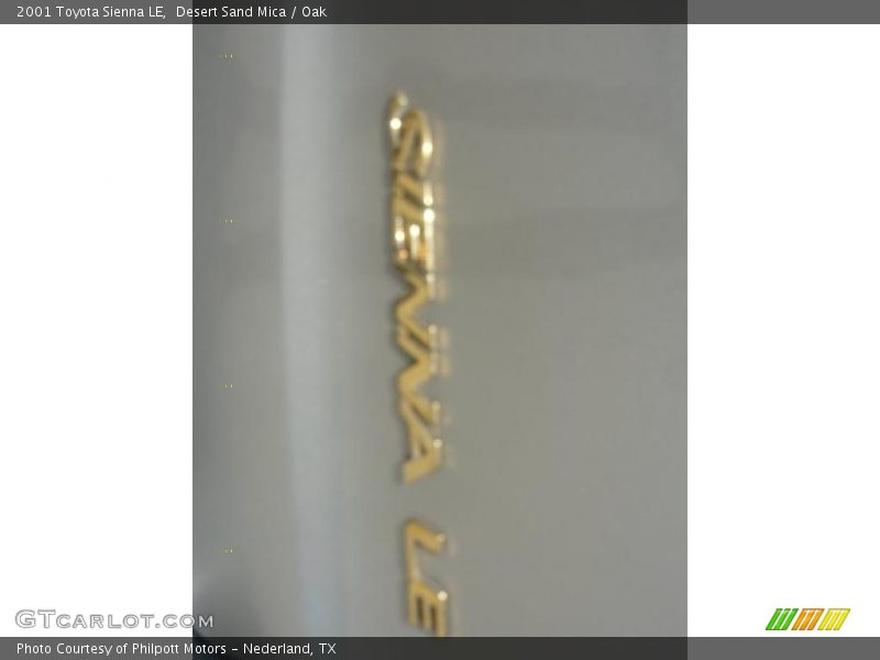 Desert Sand Mica / Oak 2001 Toyota Sienna LE