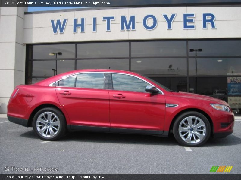 Red Candy Metallic / Light Stone 2010 Ford Taurus Limited