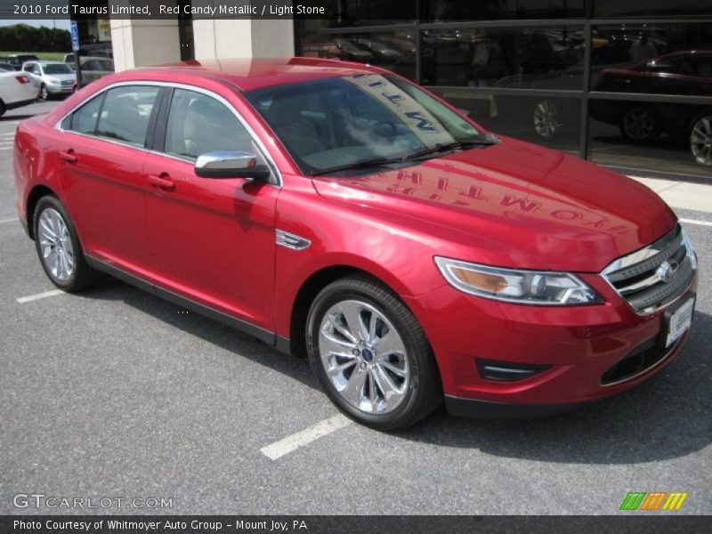 Red Candy Metallic / Light Stone 2010 Ford Taurus Limited