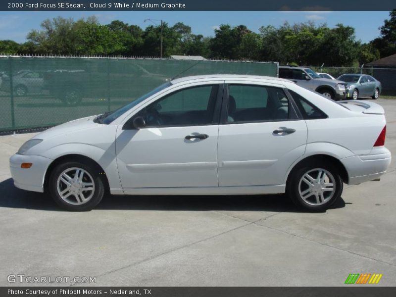 Cloud 9 White / Medium Graphite 2000 Ford Focus SE Sedan