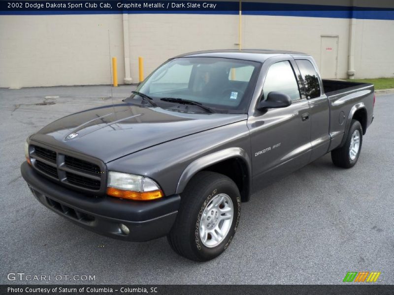 Graphite Metallic / Dark Slate Gray 2002 Dodge Dakota Sport Club Cab