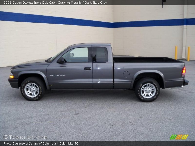 Graphite Metallic / Dark Slate Gray 2002 Dodge Dakota Sport Club Cab