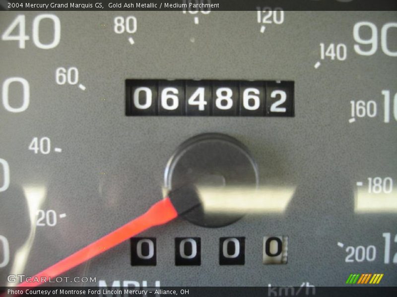 Gold Ash Metallic / Medium Parchment 2004 Mercury Grand Marquis GS
