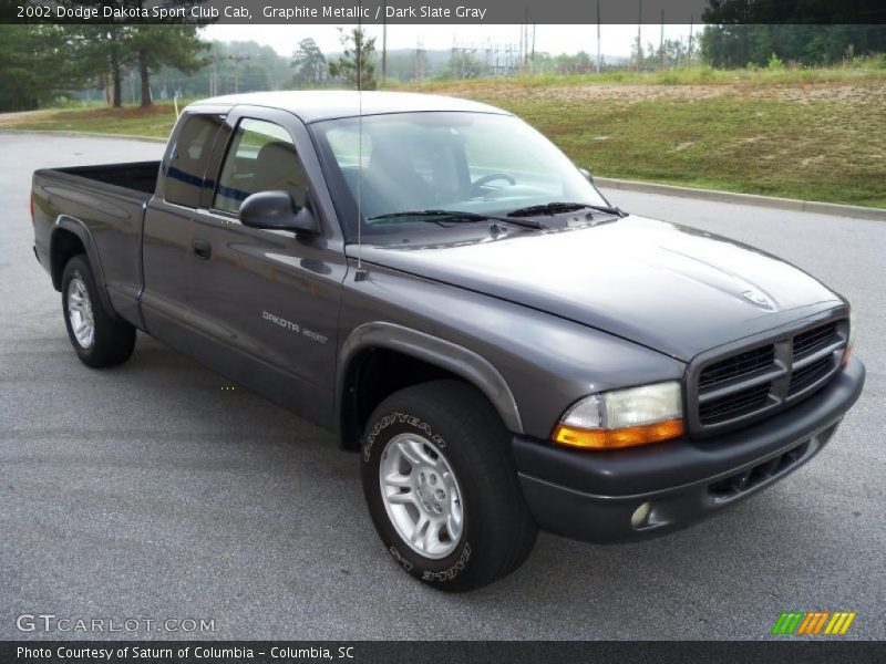 Graphite Metallic / Dark Slate Gray 2002 Dodge Dakota Sport Club Cab