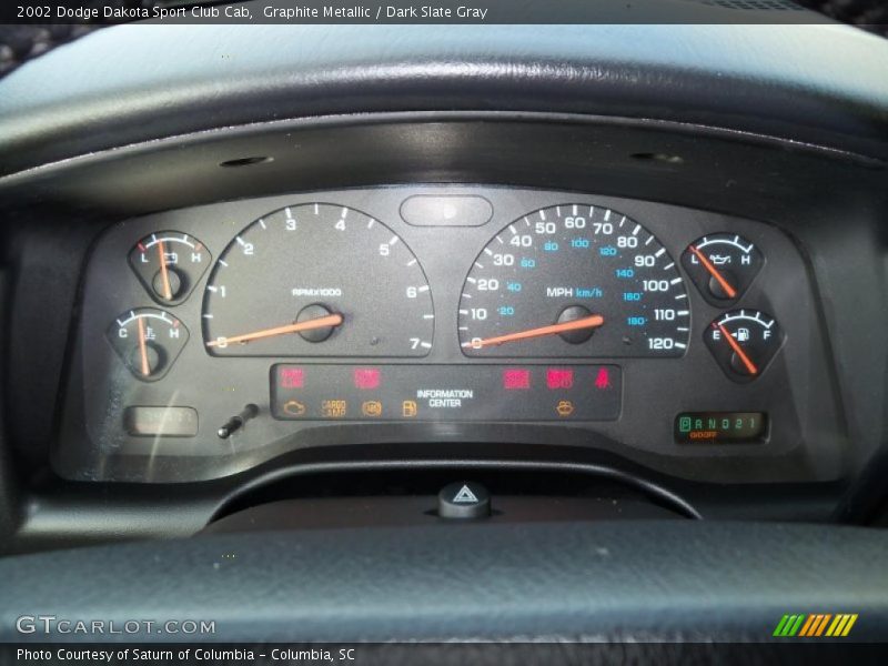 Graphite Metallic / Dark Slate Gray 2002 Dodge Dakota Sport Club Cab
