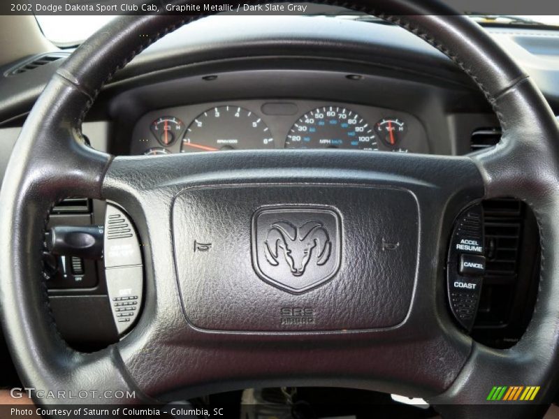 Graphite Metallic / Dark Slate Gray 2002 Dodge Dakota Sport Club Cab