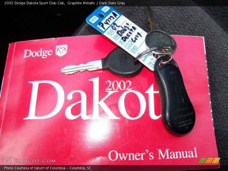 Graphite Metallic / Dark Slate Gray 2002 Dodge Dakota Sport Club Cab