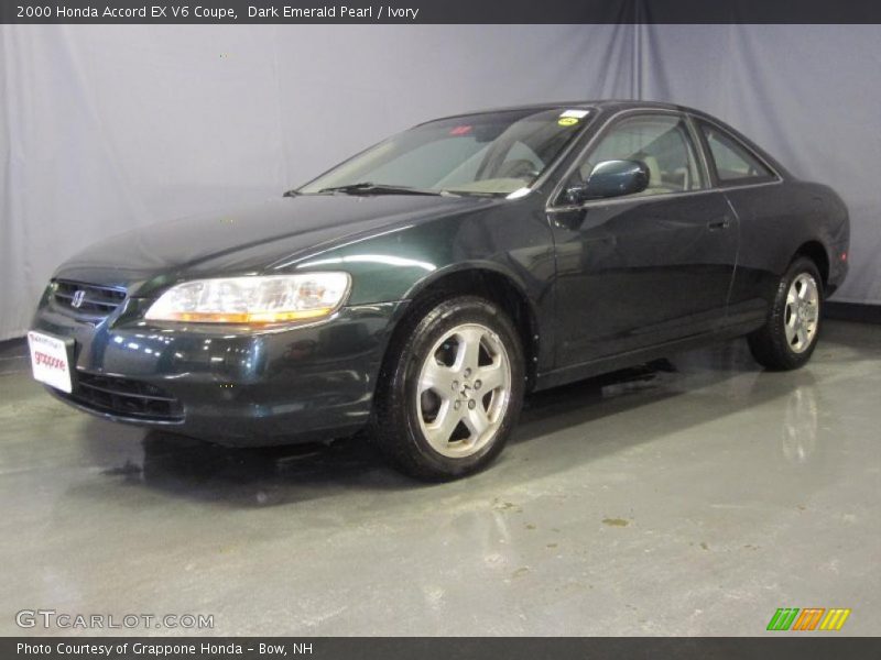 Dark Emerald Pearl / Ivory 2000 Honda Accord EX V6 Coupe